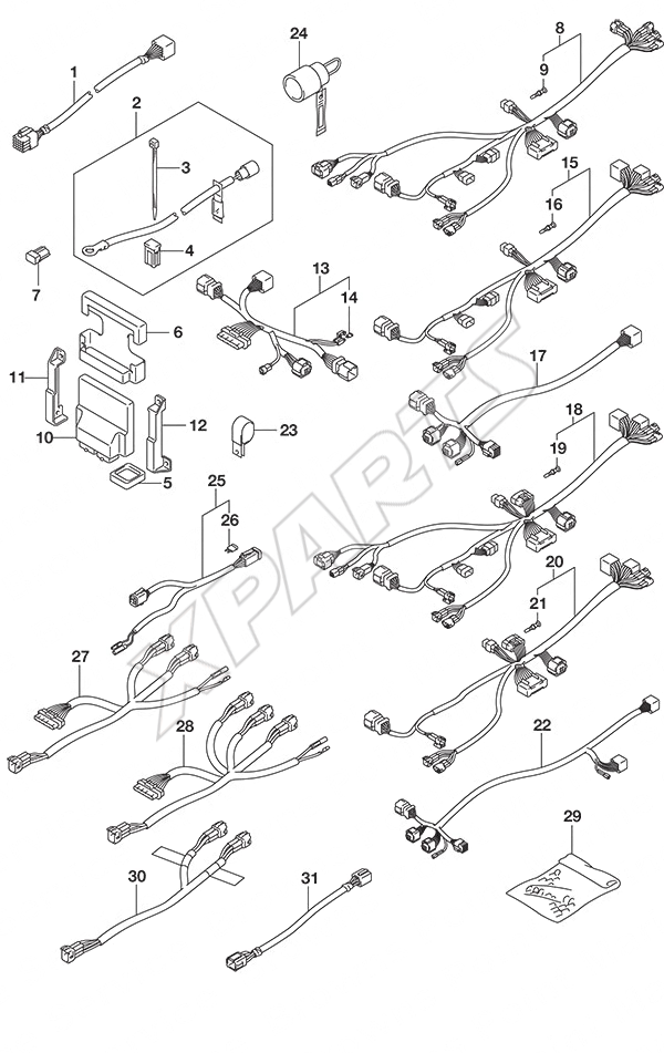  Opt: Harness (1) til Suzuki motor
